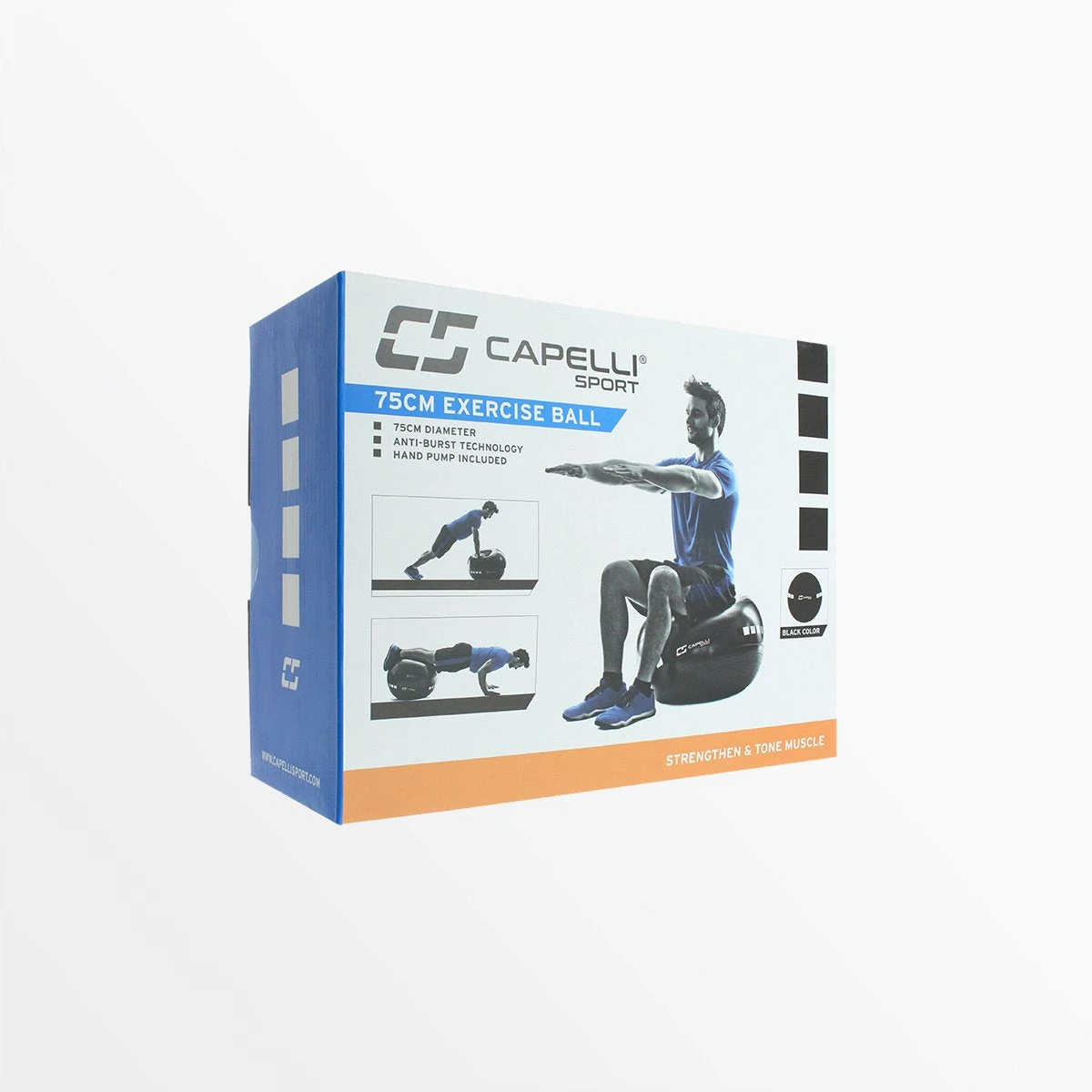 CapelliSport 75CM EXERCISE BALL FITNESS EQUIPMENT 3 CapelliSport 75CM EXERCISE BALL FITNESS EQUIPMENT