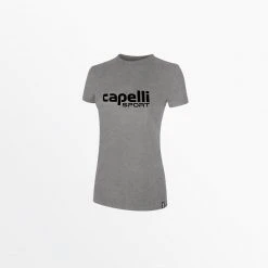 Capellisport.com WOMEN’S LOGO TEE W OVERSIZED CENTER LOGO TOPS