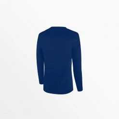 Capellisport.com TOPS WOMEN'S LIFESTYLE V-NECK LONG SLEEVE POLY TEE