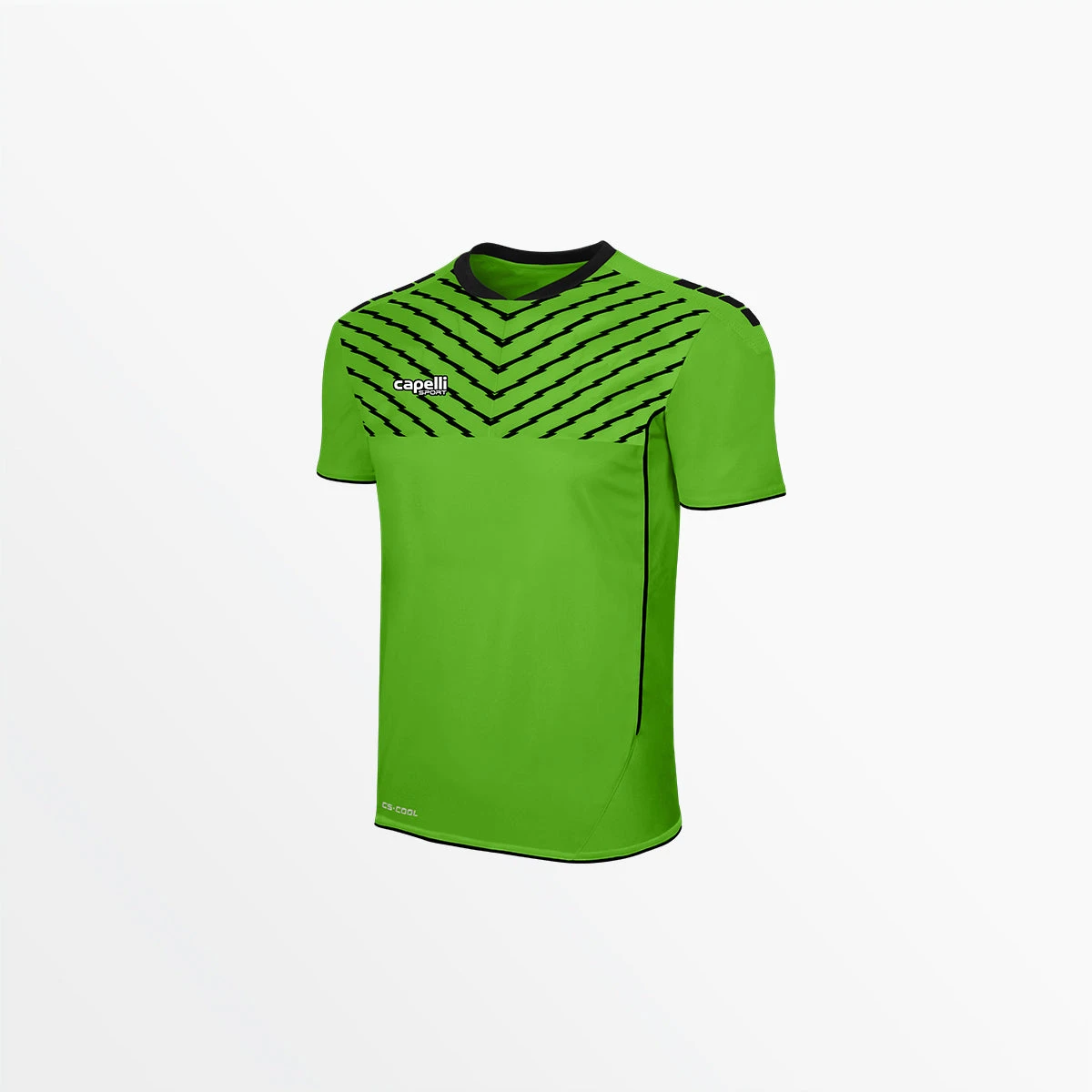 AGA-3069N_POWER_GREEN_BLACK.jpg CapelliSport TOPS ADULT SPARROW FLASH SHORT SLEEVE JERSEY