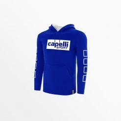 Capellisport.com MEN'S LIFESTYLE FLEECE HOODIE WITH LOGO AND 4 CUBE SLEEVES