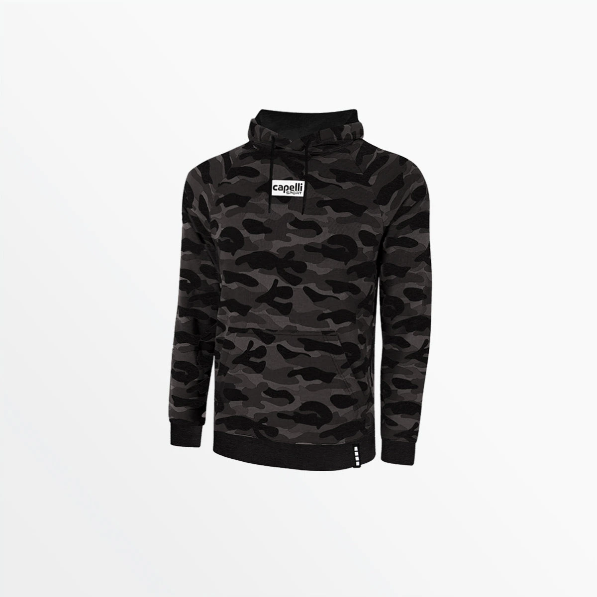 AGA-3454BLACKCMWHITE.jpg CapelliSport YOUTH LIFESTYLE FRENCH TERRY CAMO PRINT PULLOVER HOODIE