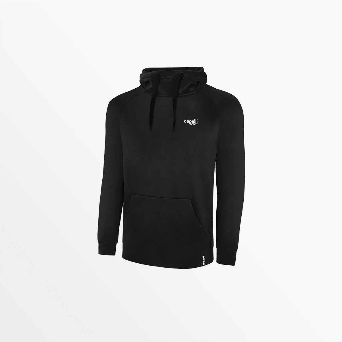 AGA-3481LFSBLACKWHITE.jpg Capellisport.com TOPS MEN'S LIFESTYLE THERMA FLEECE PULLOVER HOODIE
