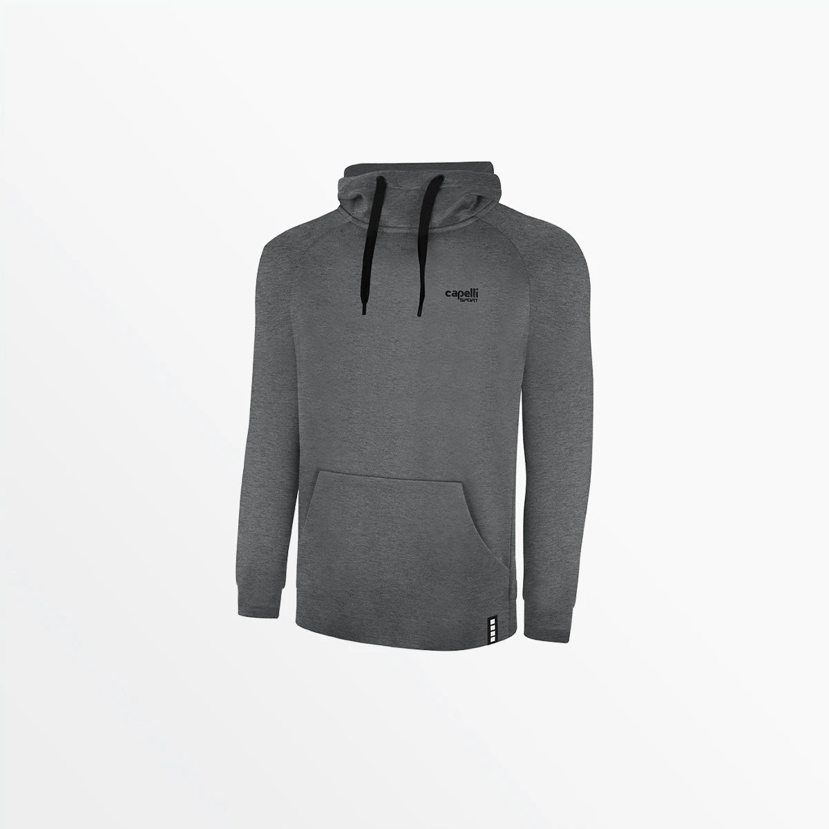 AGA-3481LFSDARKHEATHERGREYBLACK.jpg Capellisport.com TOPS MEN'S LIFESTYLE THERMA FLEECE PULLOVER HOODIE