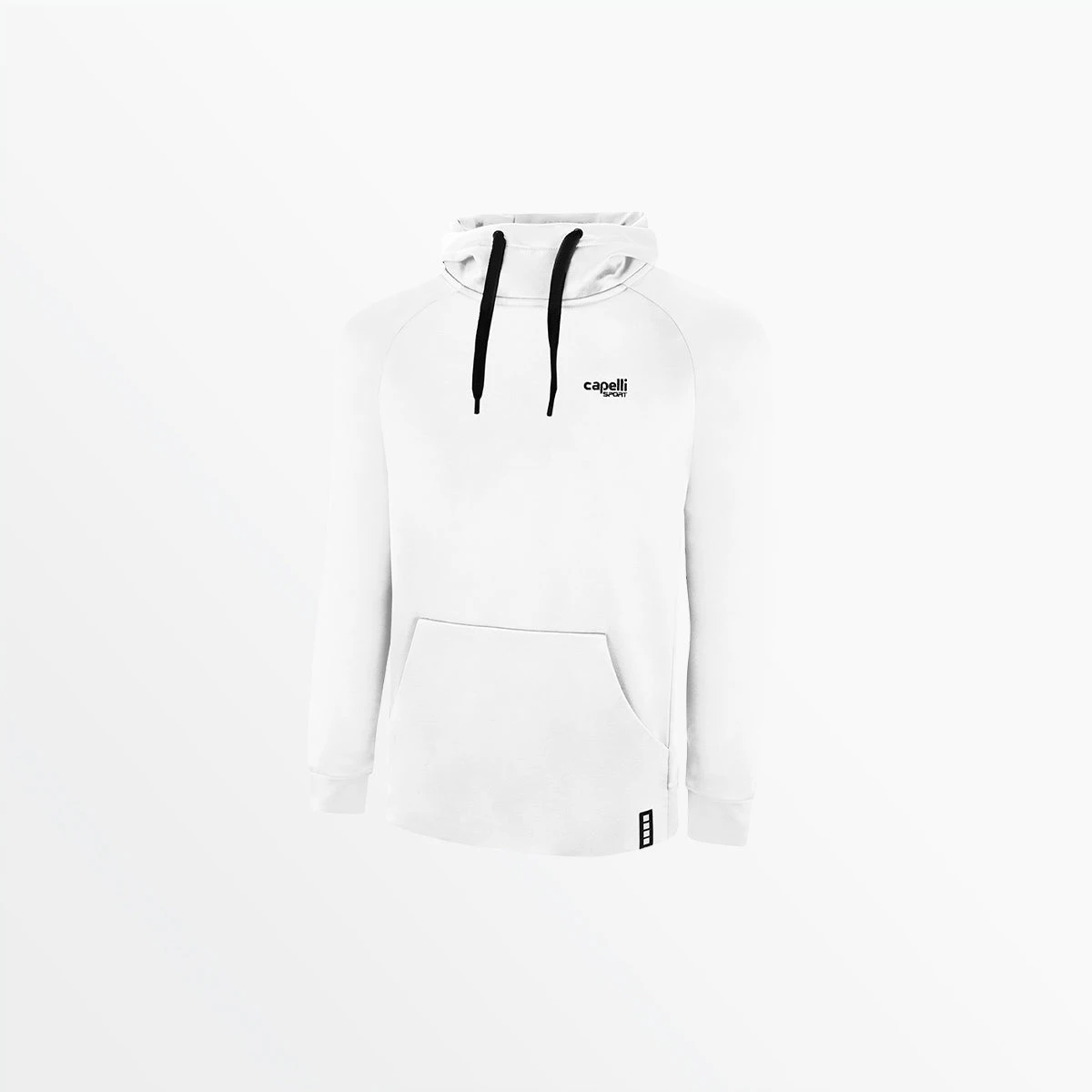 AGA-3481LFSWHITEBLACK.jpg Capellisport.com TOPS MEN'S LIFESTYLE THERMA FLEECE PULLOVER HOODIE