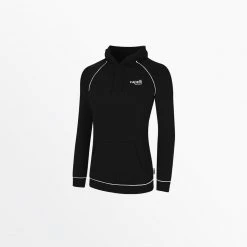 Capellisport.com WOMEN’S LIFESTYLE EMPIRE PULLOVER HOODIE WITH PIPING SHOP ALL