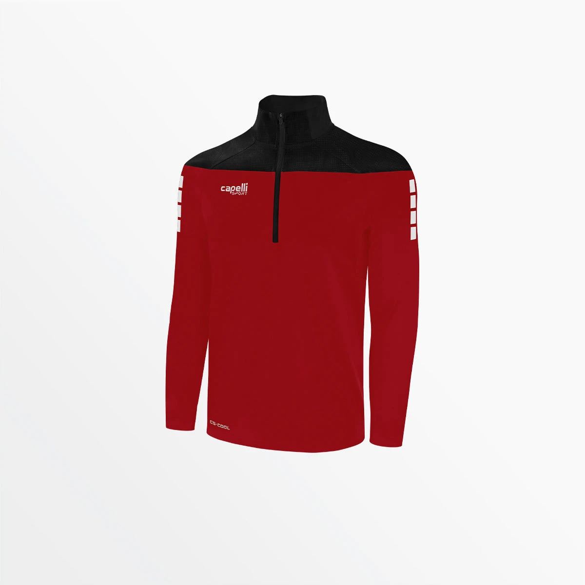 AGA-3847REDBLACK.jpg CapelliSport TOPS MEN'S TRIBECA 1/4 ZIP TRAINING JACKET