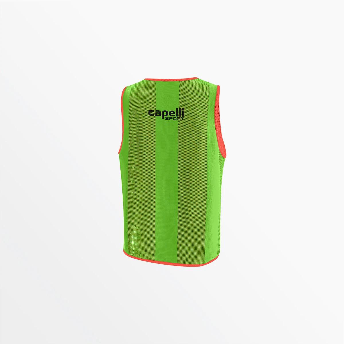 AGE-5123POWERGREENNEONCORALDEBK.jpg CapelliSport ADULT REVERSIBLE TONAL STRIPE PRACTICE PINNIE ACCESSORIES